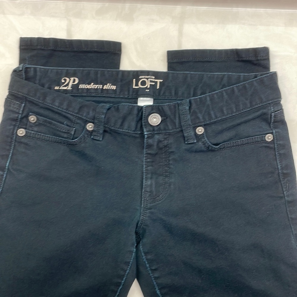 LOFT Black Mod Slim Mid Rise Jeans 2P